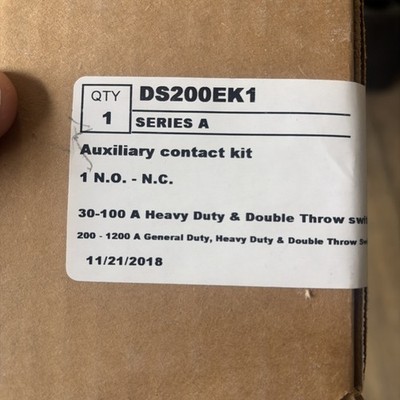 CUTLER HAMMER DS200EK1 Auxiliary Contact KIT, Electrical Interlock. (SEALED)