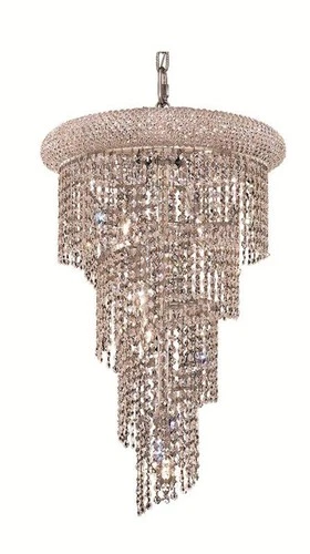 Elegant Lighting Spiral 16" 8 Light Royal Crystal Chandelier - Picture 1 of 2
