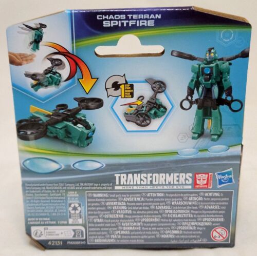 Transformers EarthSpark CHAOS TERRAN SPITFIRE 1 paso cambiador plegable Hasbro 4" - Imagen 2 de 2