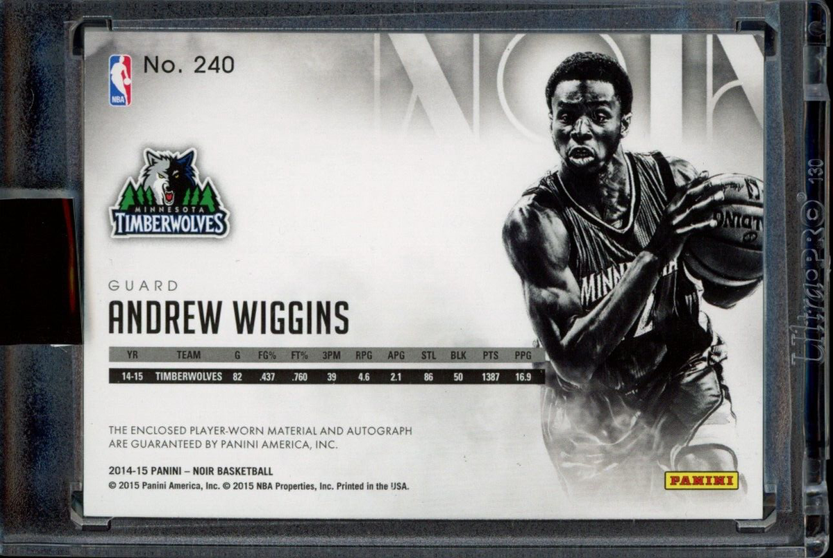 スポーツ選手 Panini Noir Andrew Wiggins RC patch auto スポーツ選手 Panini Noir Andrew Wiggins RC patch auto Panini