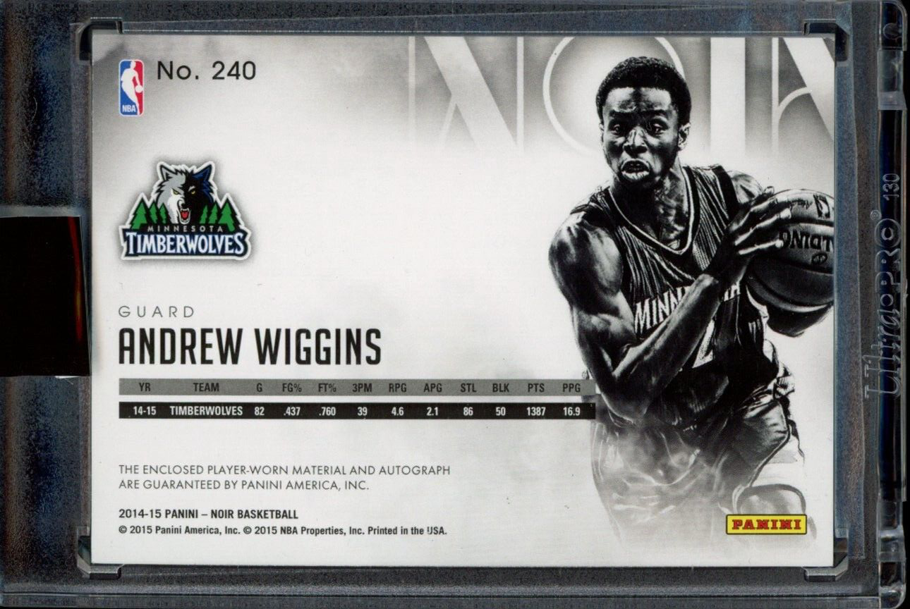 2014 Panini Noir Andrew Wiggins Rookie Patch Auto /99 4 clr w