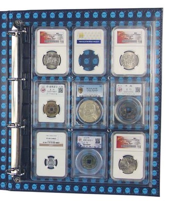 ＮＧＣスラブCOIN ４枚 4x Clear Plastic Certified Coin Slab Binder Album Pages for