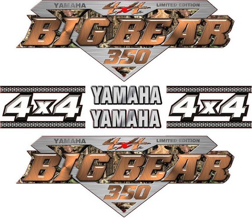 Adesivo grafico decalcomania lato serbatoio OEM YAMAHA BIG BEAR 4x4 2x4 350 400 plastica - Foto 8 di 19