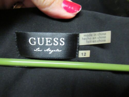 Women's Black Dress - Short Sleeve by Guess - Size 12 - Picture 3 of 7