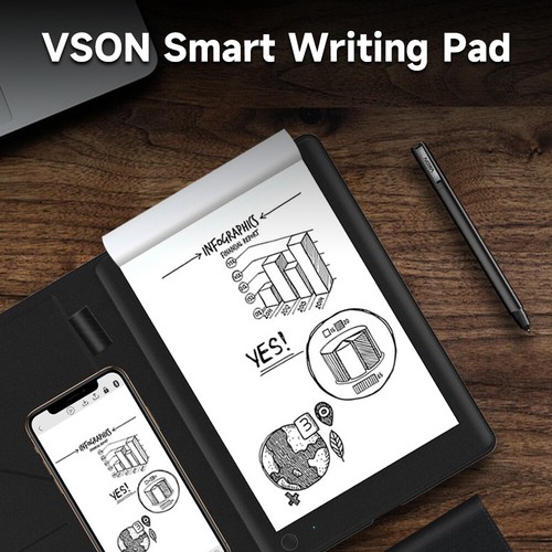 VSON WP9623 Schreibblock mit 8192-stufigem druckempfindlichem Stift B0L9 - Bild 6 von 11