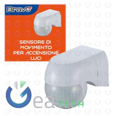 PIR 220V Sensore Di Movimento A Infrarossi 250W Tempo Regolabile INCASSO MINI EB - Foto 7