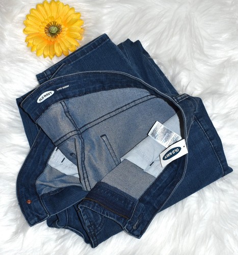 Size 16 Tall Old Navy Super Skinny Women’s Blue Stretch Denim Jeans New - Picture 3 of 4