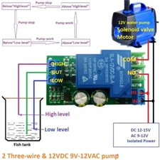 30A 12V Water Level Automatic Controller Liquid Sensor Switch Solenoid