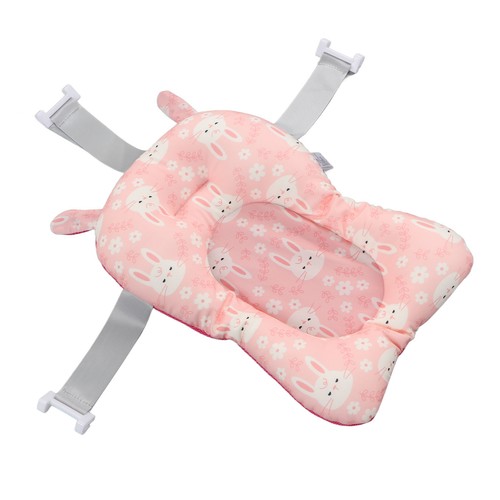 Slip-Resistant Baby Bath Cushion - Soft Quick-Dry Pink for Newborns - Picture 8 of 16