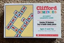 Vtg. 1993 Clifford Dominoes Scholastic Early Learning Game
