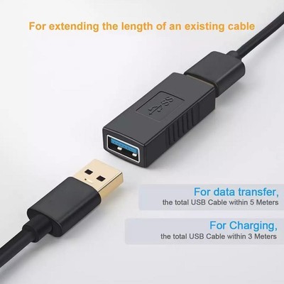 USB-3.0 A Buchse auf Buchse Konverter Adapter Stecker Kupplungskabel B6L&  o0ji