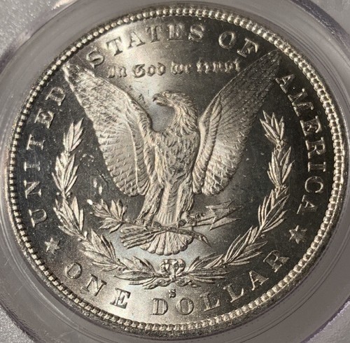 1880-S Morgan Dollar PCGS MS64 SEMPL PROOF LIKE mit Frost - Bild 2 von 4