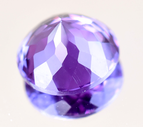 Piedra preciosa suelta natural de 5,05 quilates de zafiro púrpura con forma redonda certificada con regalo - Imagen 6 de 7