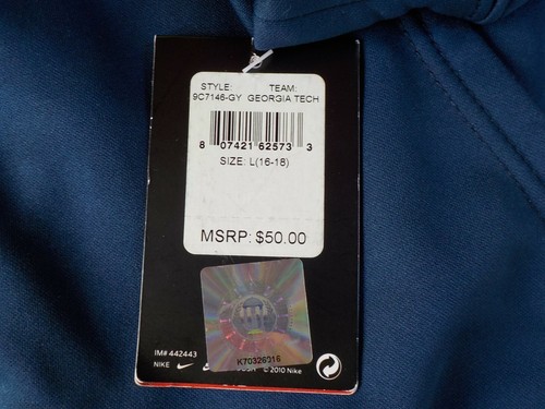 NWOT Nike hooded Therma Fit pullover, youth M, L, Georgia Tech, colors, $50 - Picture 6 of 6