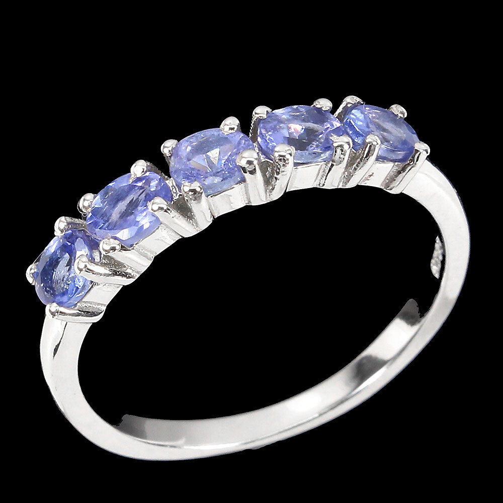 925 Sterling Silver Ring Oval Tanzanite Jewelry Gemstone Jewelry Sz 8