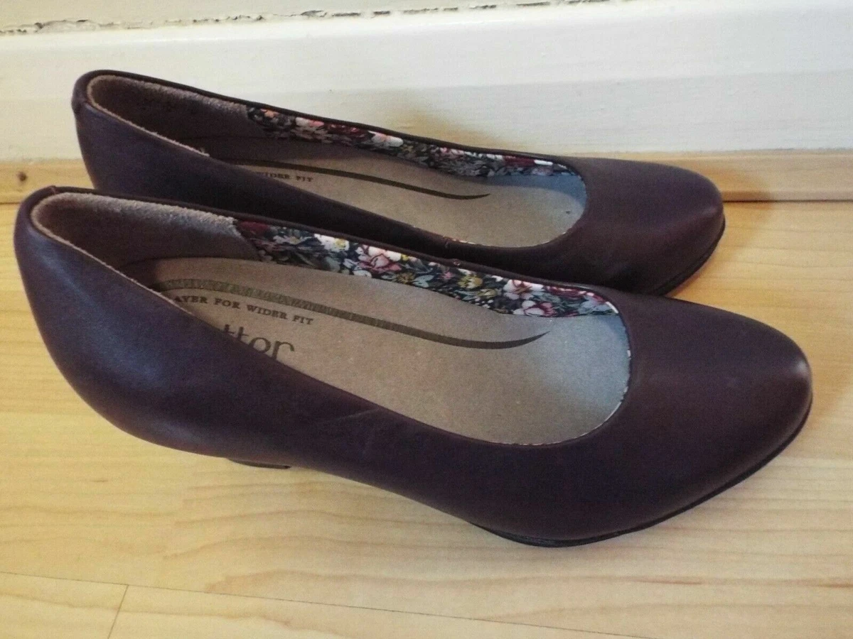 HOTTER ANGELICA LEATHER SHOES UK 3 EUR 36 US 5 IN PLUM COLOUR eBay