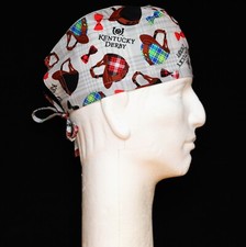 Kentucky Derby Horse Race Theme Scrub Hat