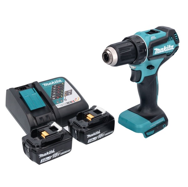 Makita Ddf 485 Rf Akku Bohrschrauber 18 V 50 Nm + 2X Akku 3,0 Ah + LadegeräT-image