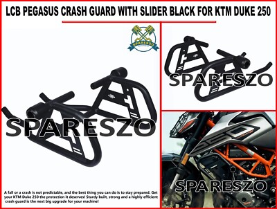 ''LCB PEGASUS CRASH GUARD WITH SLIDER, BLACK'' FIT FOR KTM DUKE 250