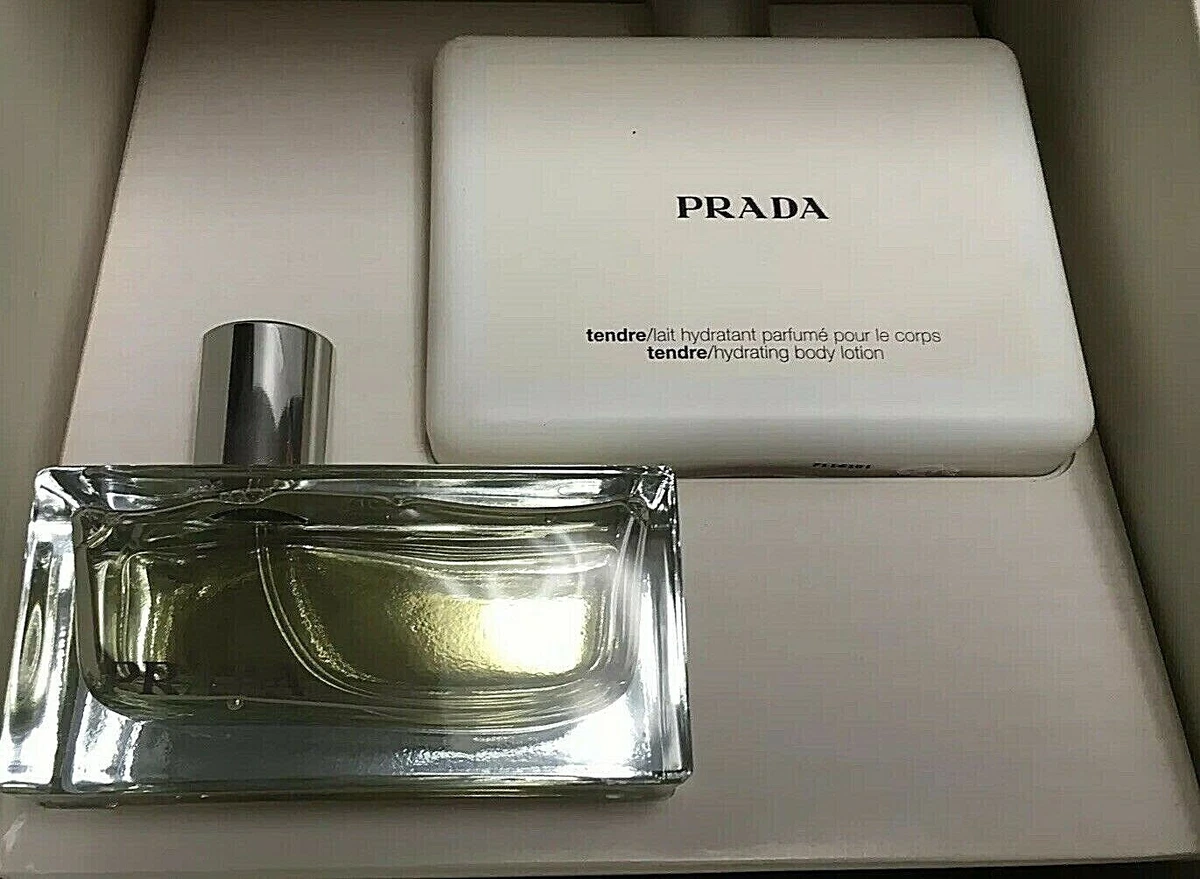 Prada Amber Tendre 1.7 fl oz EDP & 6.75 fl oz Body Lotion Gift Set NIB