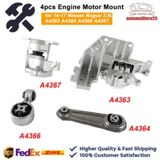 4x ENGINE MOTOR & AUTOMATIC CVT TRANSMISSION MOUNT FOR 14-17 NISSAN ROGUE 2.5L