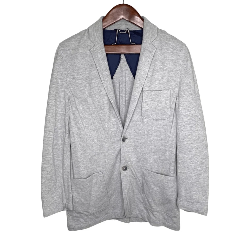Fossil Medium Gray Cotton Casual Soft Sport Coat Jacket 2 Button Blazer Mens M