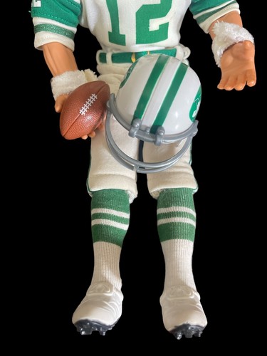 1983 JOE NAMATH No. 12 NEW YORK JETS Hasbro 12" Doll w/ Football NO BOX - Picture 7 of 11