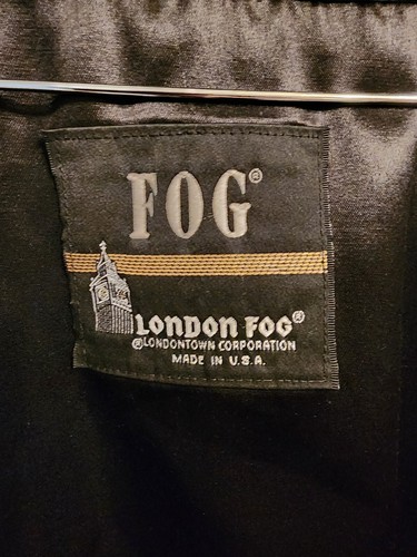 London Fog Button Down Trench Coat Mens 38R Gray Wool Liner Zipout Vintage USA - Picture 14 of 17