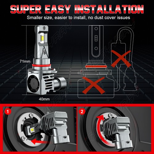 4x CHUSYYRAY 9005 9006 Combo LED Headlight High Low Beam Bulbs 6000K Cool White - Picture 4 of 11