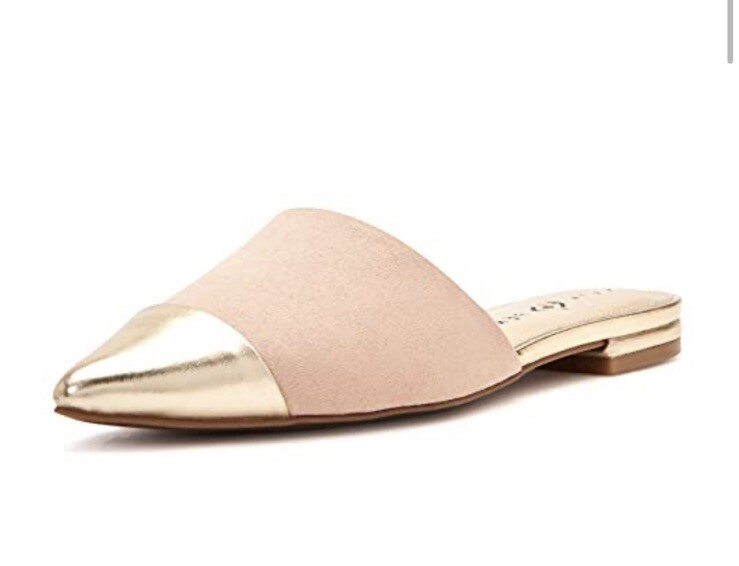 Katy Perry Womens Suede Pink Slip On Mules Size 10 Office Career Feminine Gold
