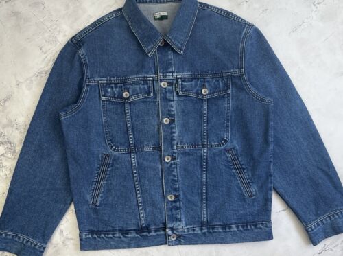 "Chaqueta de camionero Paul Smith Jeans azul denim talla mediana M 23,5"" PTP - Imagen 4 de 21