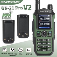 1X Baofeng UV-21 Pro V2 Fm Walkie Talkie Ham Two Way Radios Long Range Battery