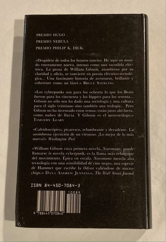 WILLIAM GIBSON NEUROMANCER / NEUROMANTE 1ST SPANISH EDITION SIGNED - Picture 4 of 7