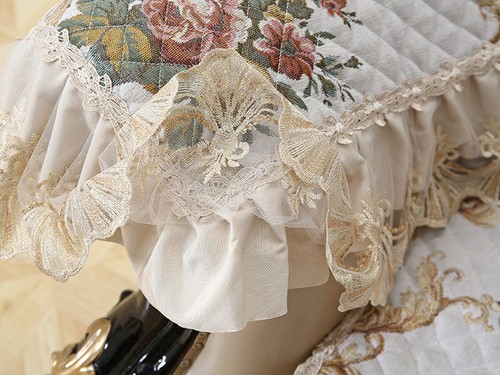Vintage Chenille Lace Slipcover Protector Loveseat Chair Sofa Couch Cover 3 Seat - Picture 18 of 47