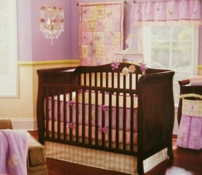 Laura Ashley Sweet Violet Fitted Crib Sheet NIP