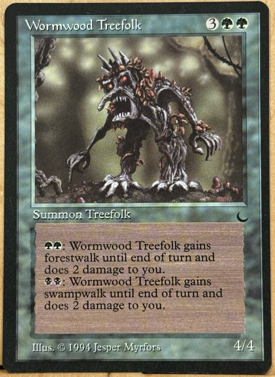 LIMITED EDITION The Dark Vintage MtG Wormwood Treefolk Unplayed NM