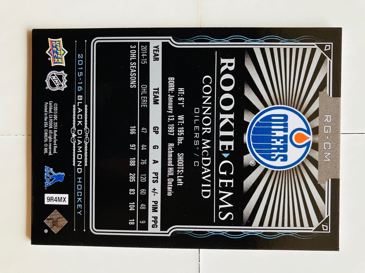 2015-16 BLACK DIAMOND HOCKEY UD ROOKIE GEMS PURE BLACK SSP