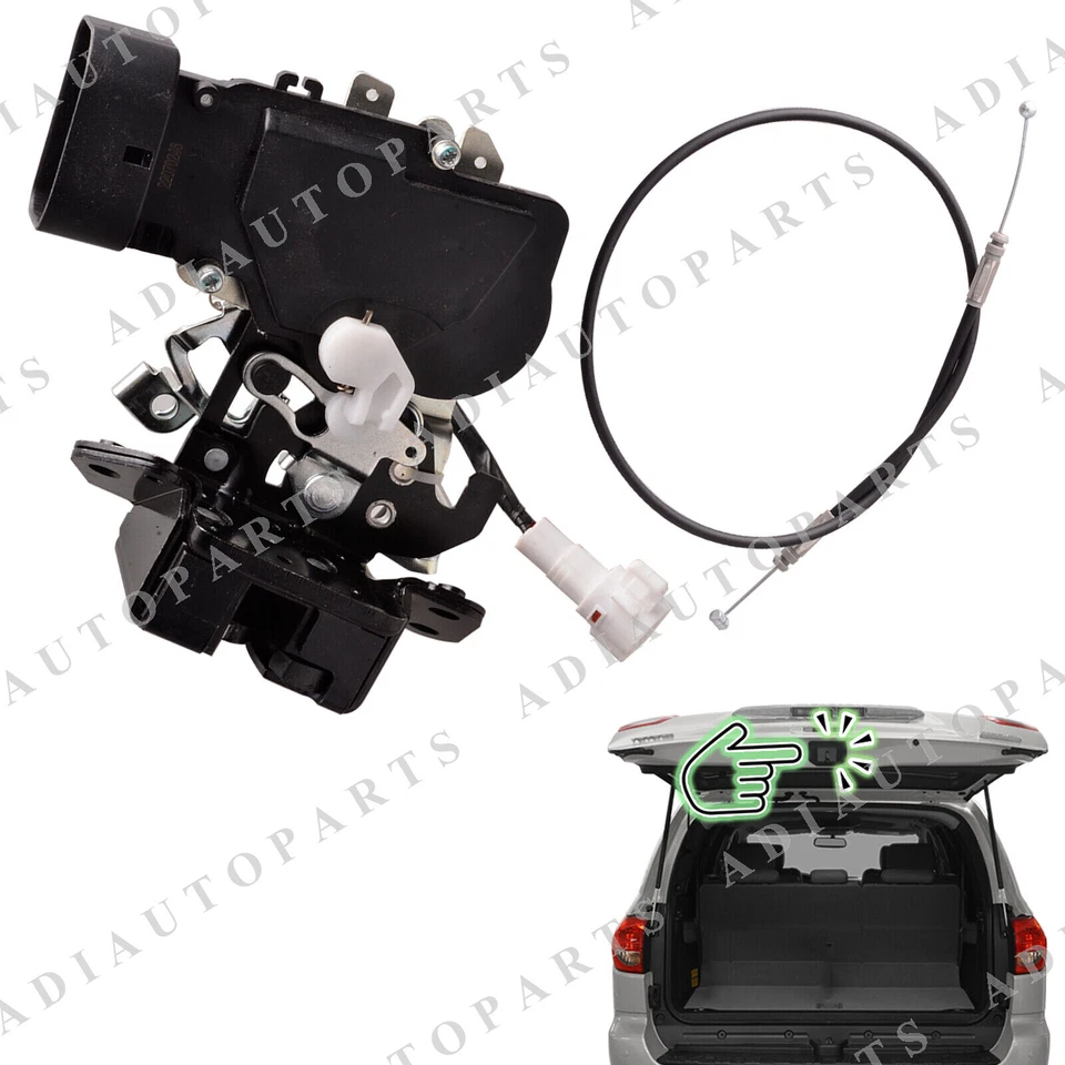 Rear Liftgate Door Lock Latch+Actuator Assembly for 2001-2007 Toyota Sequoia - Image 4 of 4
