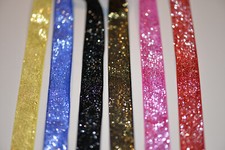 NEW Sparkly velvet ribbons by the yard - 0.8 inch, 0.8" / 2 cm - high quality