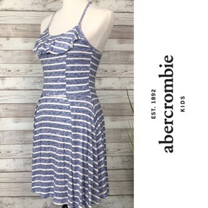 blue and white striped skater dress