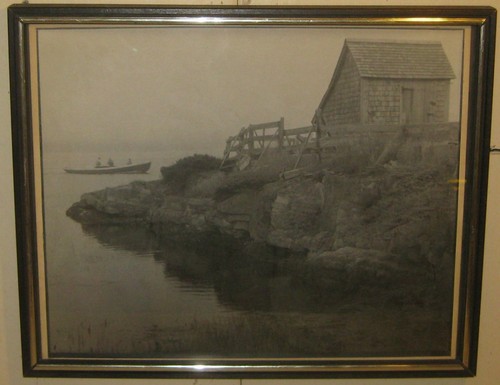 Cabaña de pesca vintage Harvey Falk Lauderdale Lake FLORIDA pictorialista FOTO - Imagen 1 de 11