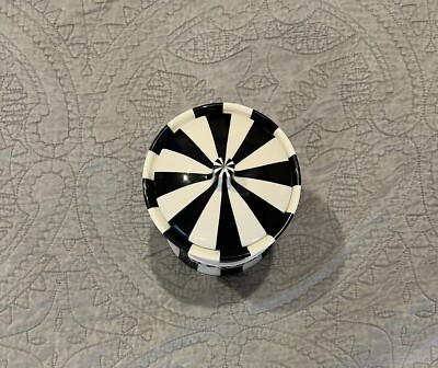 Lot De Bocaux En Céramique Jonathan Adler – Rayures Noires Et Blanches – Fait Main