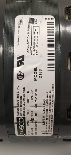 D166 7151-0136 M3919 Motor Soplador Motor de Horno Portador - Imagen 2 de 12
