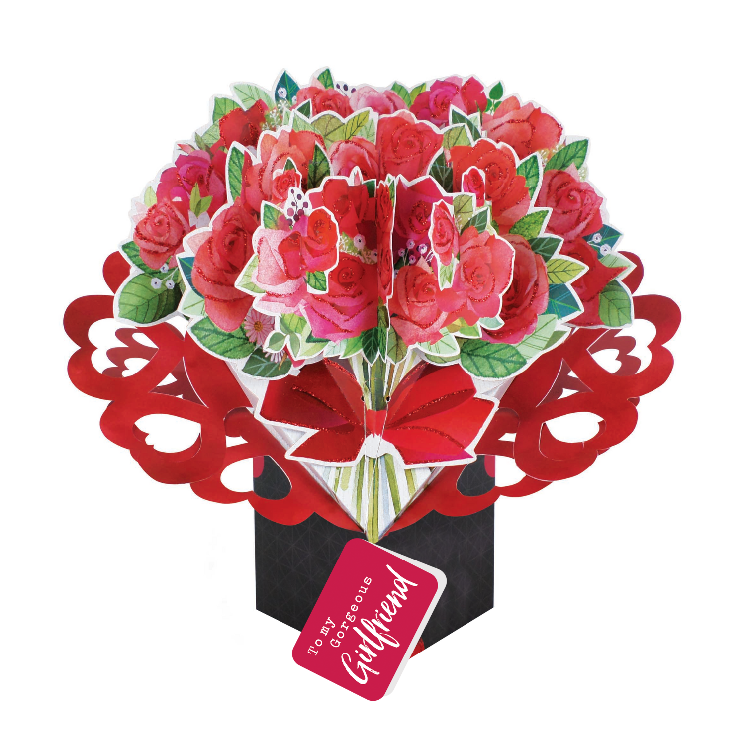 Pop Up Bouquet Of Roses To My Girlfriend Pop Up Card Paper Flowers Any Occasion