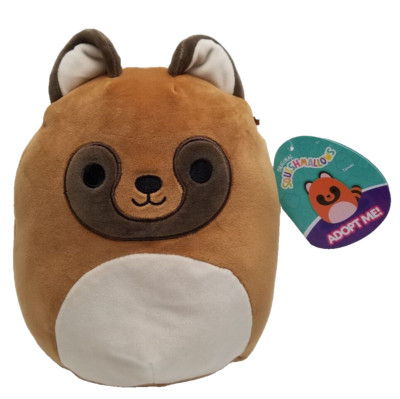 Adopt Me Plush Squishmallows Tanuki Raccoon 8-Inch Roblox Game Animal
