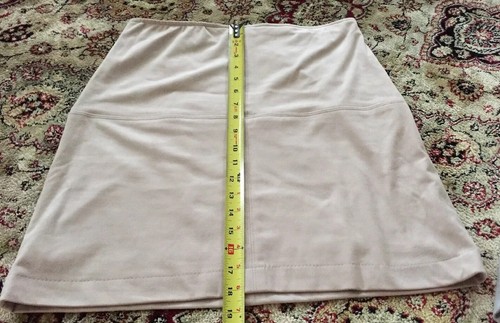 EUC Kenar Beige Suede Lined Skirt