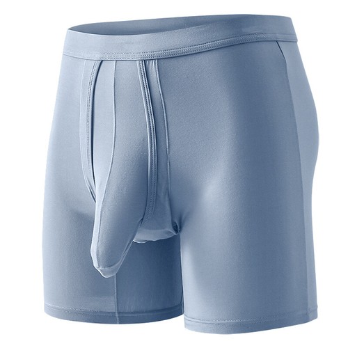 Herren Separate Pouch Boxershorts Langbein Boxer Atmungsaktiv Unterwäsche Trunks - Bild 8 von 10