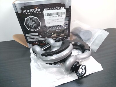 AUTMATCH - 3/4'' Schackles - 19ton Breaking limit - Gray and Black - Open Box