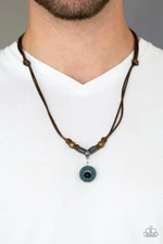 Paparazzi: Tiki Thunder - Green Necklace