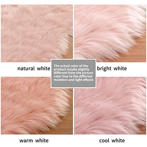 Kunstfell Teppich für Schlafzimmer Rosa Flauschig Teppich Shag Rug für Sofa Couch Sitzkissen... - Bild 6 von 7